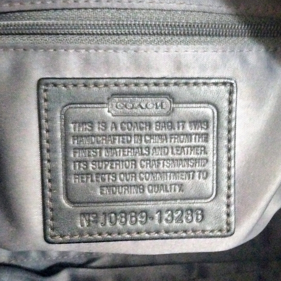 COACH Penelope Shantung Signature Satchel Handbag - Picture 10 of 16